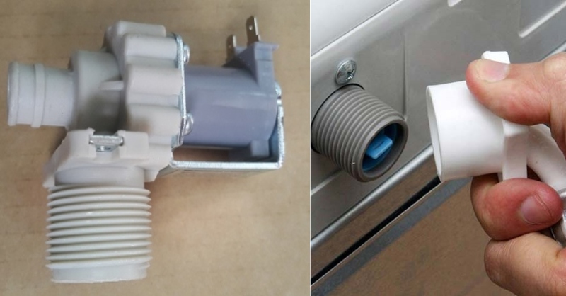 Van cấp nước máy giặt có đường ống dẫn nước và lõi điện từ