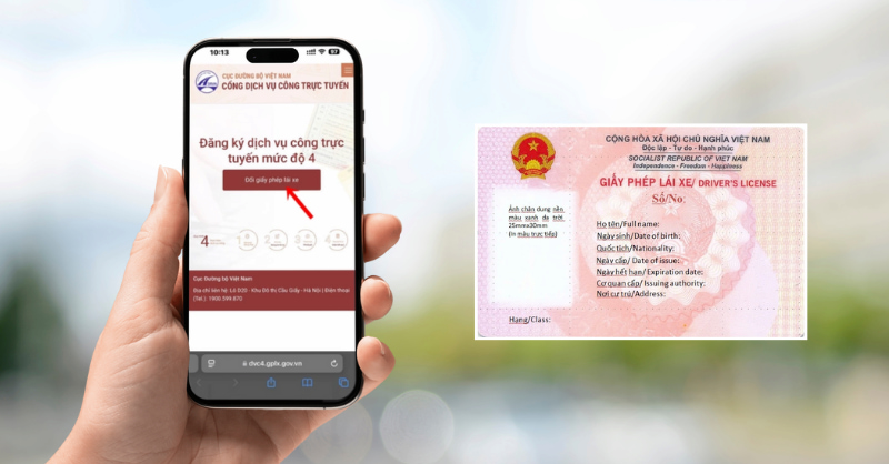 Thủ tục đổi giấy phép lái xe online