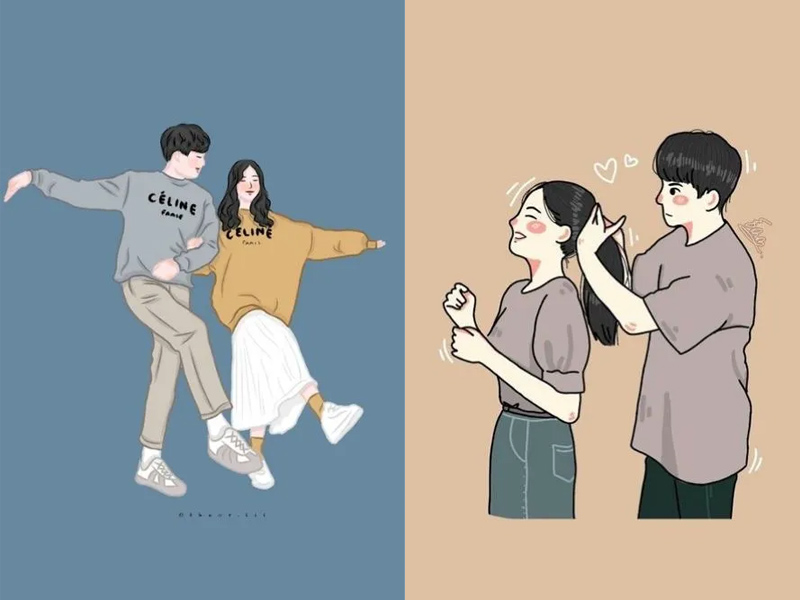 Ảnh cặp đôi yêu nhau dễ thương