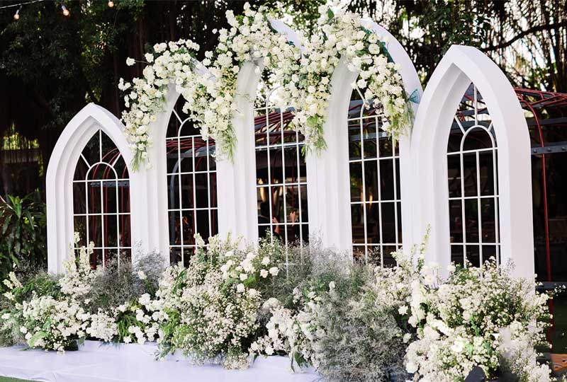 Backdrop đám cưới hiện đại