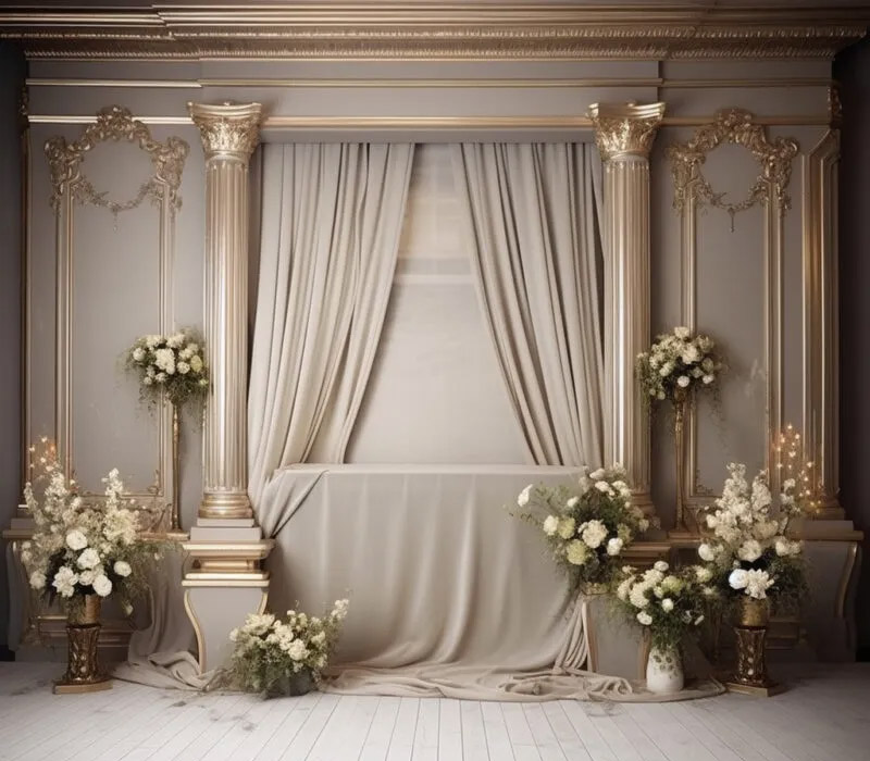 Backdrop đám cưới Vintage cho cặp đôi
