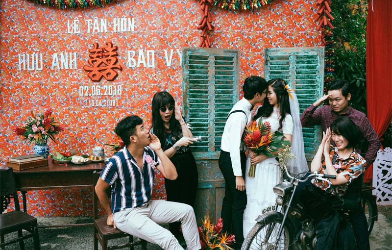 Backdrop đám cưới Vintage