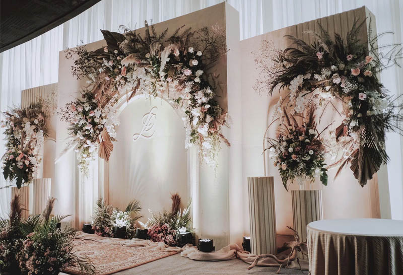 Backdrop Vintage cho ngày cưới 