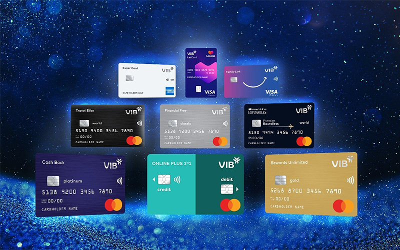 Các loại thẻ tín dụng VIB phổ biến hiện nay