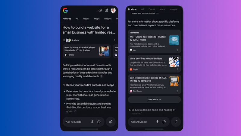 Các tính năng nổi bật của Google AI Mode