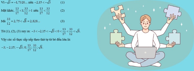 Cách giải bài tập ví dụ so sánh các số thực