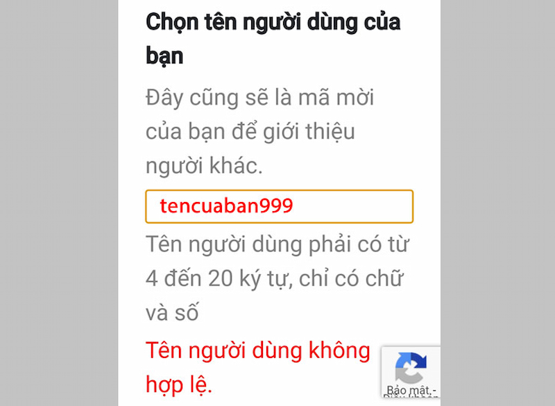 Đặt tên cho tài khoản Pi Network