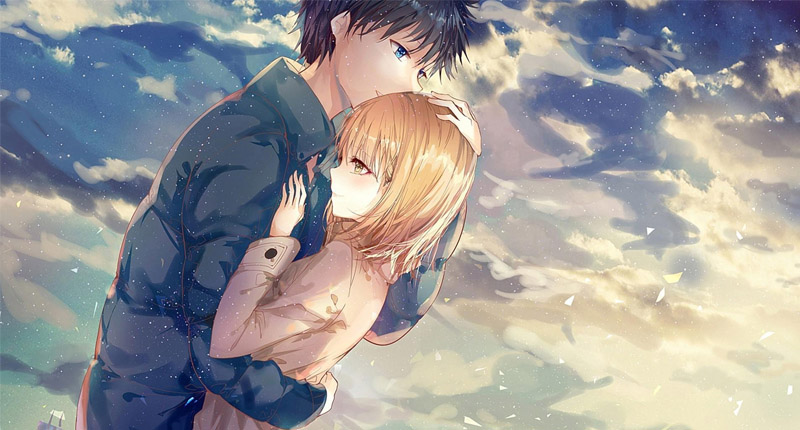 Hình ảnh cặp đôi yêu nhau anime ngọt ngào