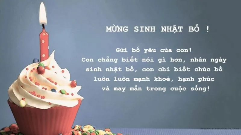 Hình ảnh chúc mừng sinh nhật ý nghĩa bày tỏ tình cảm với bố