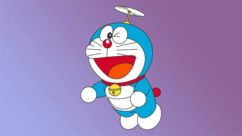 Hình nền Doraemon dành cho máy tính đơn giản nhưng đáng yêu
