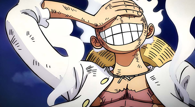Hình nền Luffy Gear 5 khổ ngang dành cho máy tính