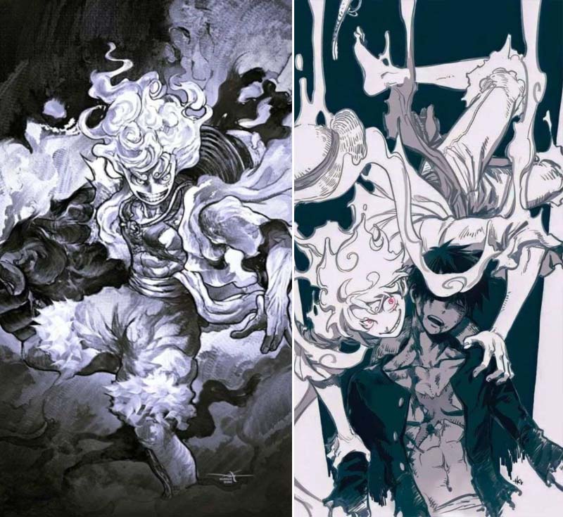 Hình nền Luffy Gear 5 làm mới giao diện điện thoại