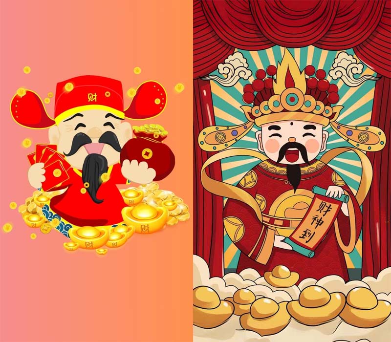 Hình nền thần tài chibi mang lại cảm giác gần gũi, tươi vui