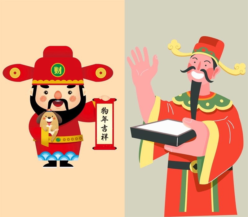 Hình nền thần tài chibi mang phong cách dễ thương