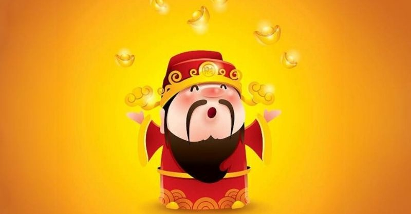 Hình nền thần tài giúp máy tính thêm sinh động