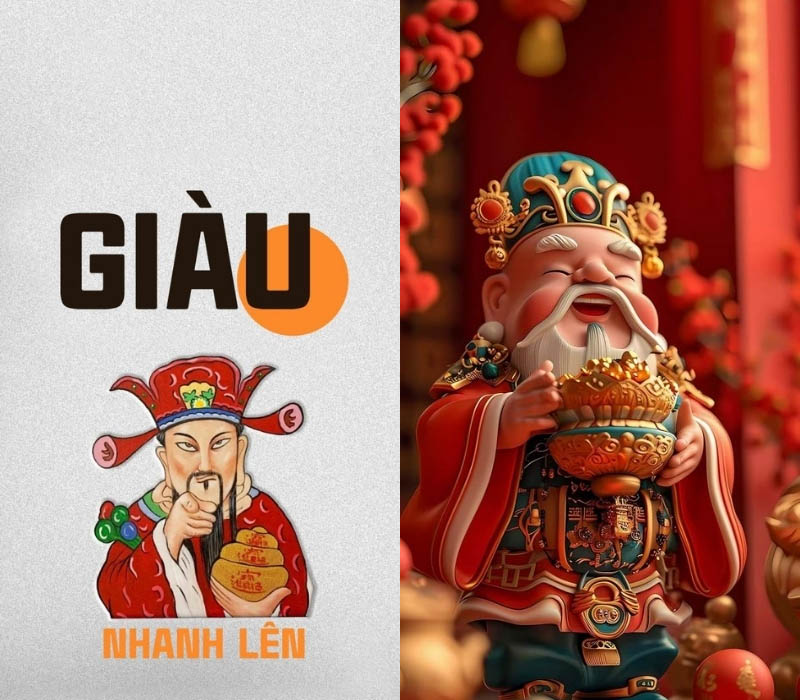 Hình nền thần tài hỗ trợ công việc làm ăn 