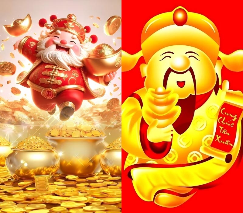 Hình nền thần tài nhắc nhở về mục tiêu phát triển sự nghiệp