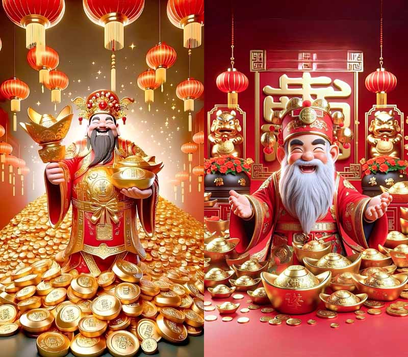 Hình nền thần tài được thiết kế ngày càng đa dạng