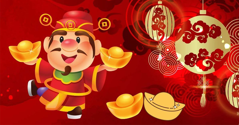 Hình nền thần tài gửi gắm thông điệp về tài lộc