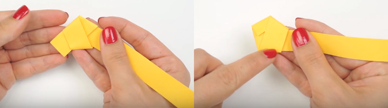 Kéo nhẹ để nút thắt chặt lại