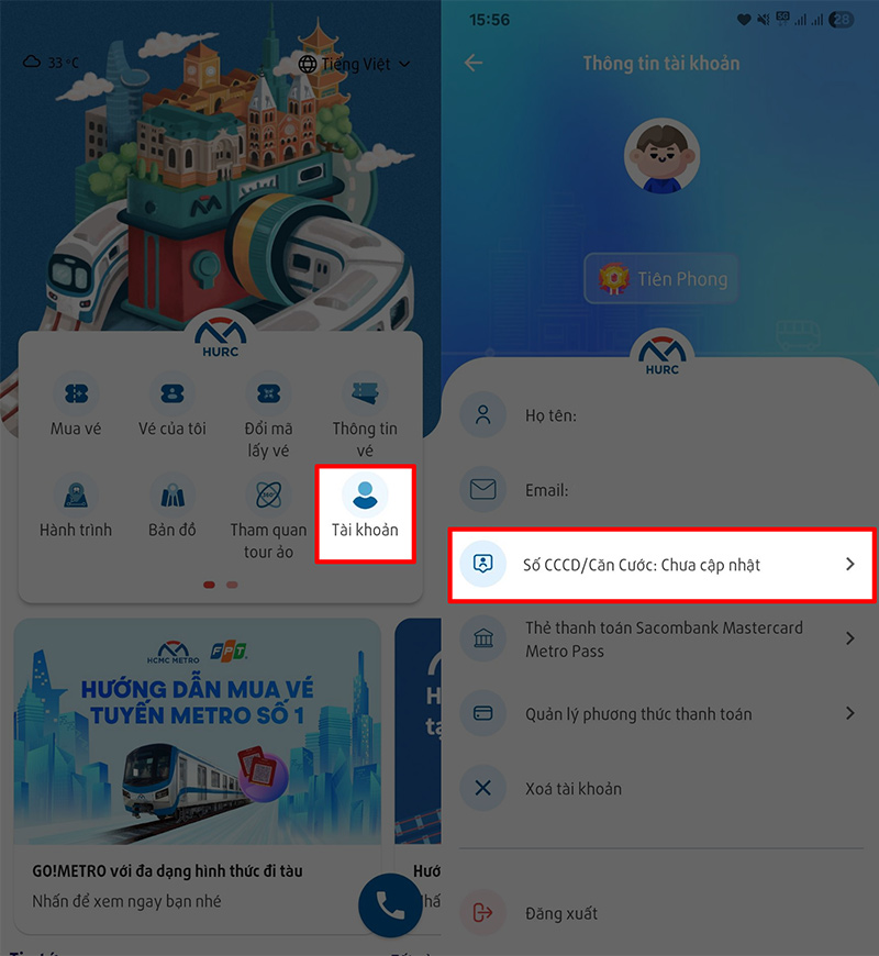 Liên kết thẻ Căn cước công dân gắn chip
