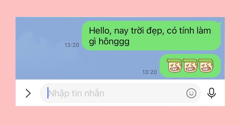 Mở đầu bằng lời chào hài hước để bắt chuyện với crush