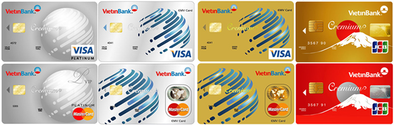 Một số loại thẻ tín dụng Vietinbank phổ biến hiện nay