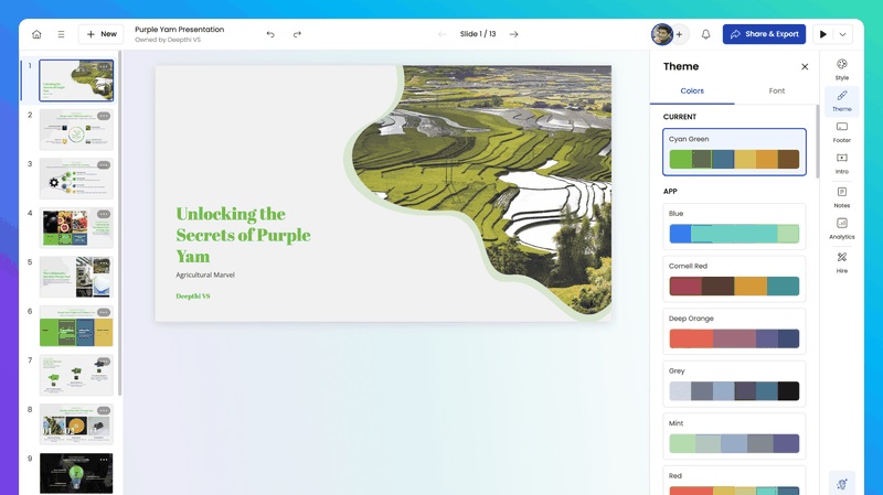 Presentations.ai để tạo slide bằng AI