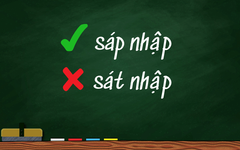 Sáp nhập là từ đúng chính tả