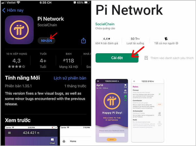 Tải ứng dụng Pi Network