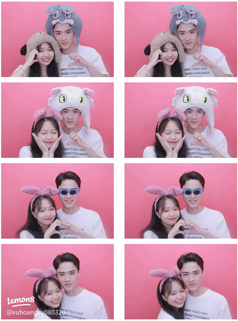 Cách tạo dáng chụp Photobooth cho 2 người 1