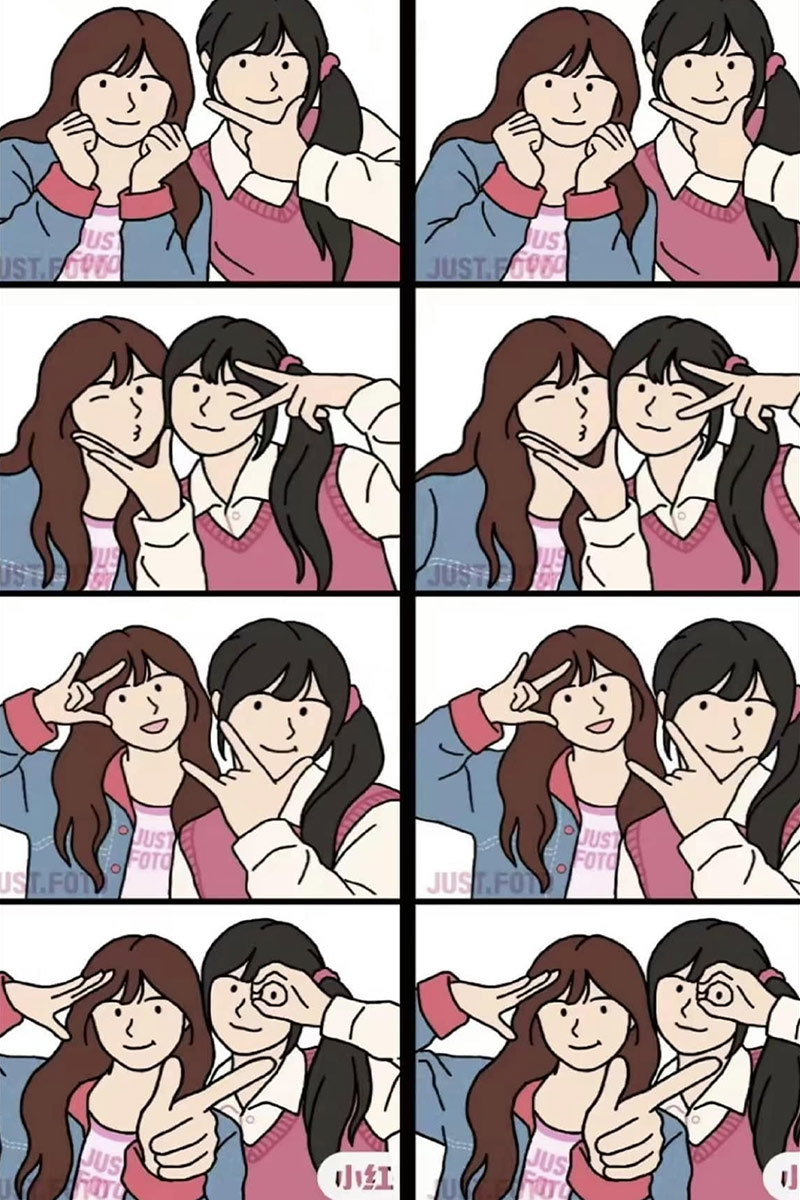 Cách tạo dáng chụp Photobooth cho 2 người 4