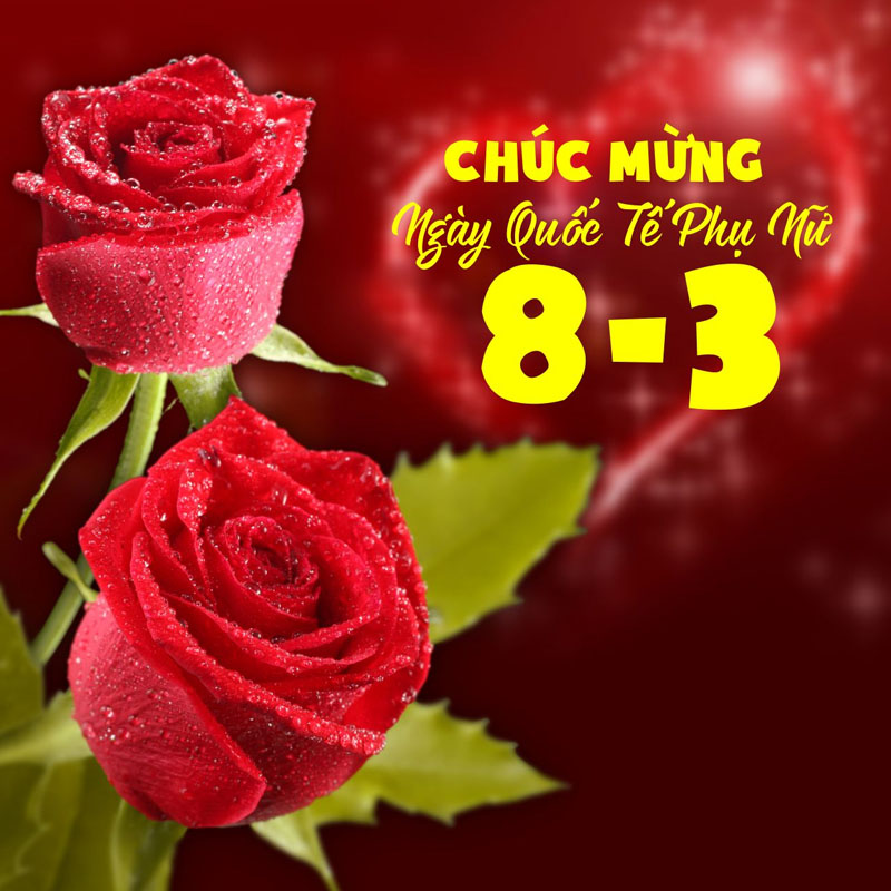 Mẫu thiệp 8 tháng 3 rực rỡ