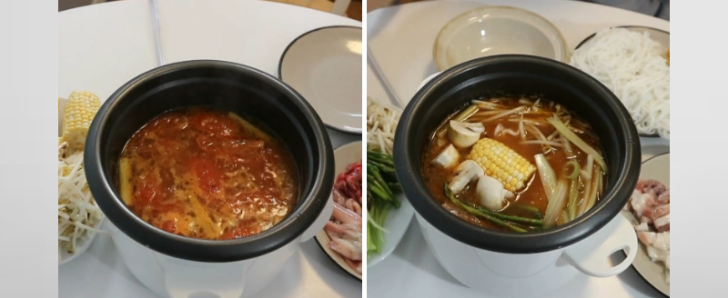 Hoàn tất nấu lẩu bằng nồi cơm điện