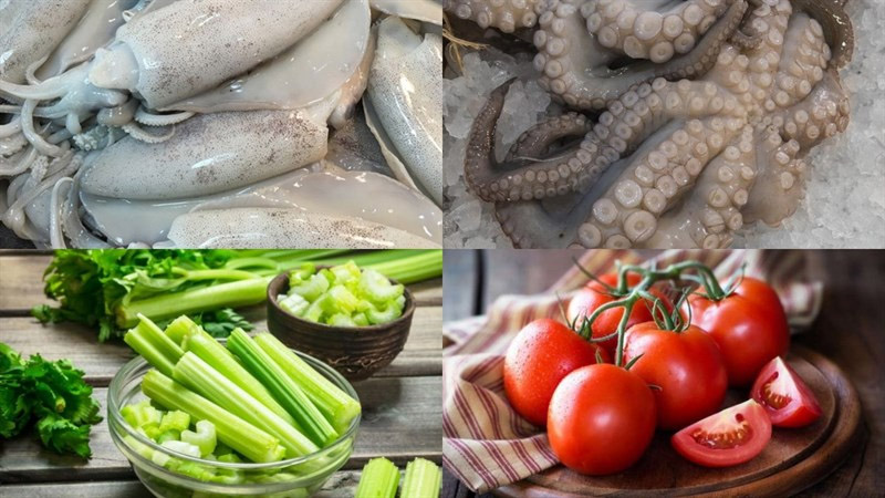 Nguyên liệu nấu lẩu bằng nồi cơm điện tại nhà
