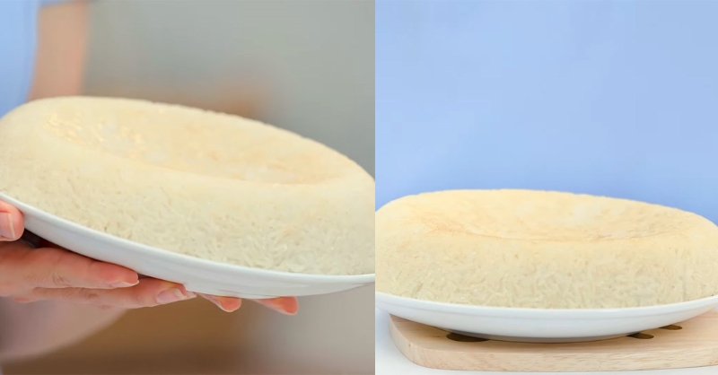 Thành phẩm cơm cháy sau khi hoàn tất