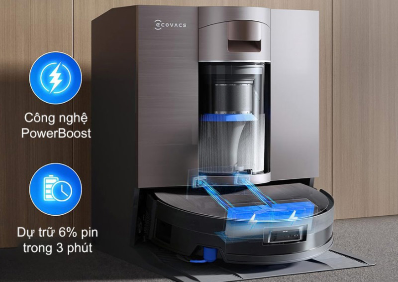 Ecovacs Deebot X11 OmniCyclone nạp năng lượng siêu tốc