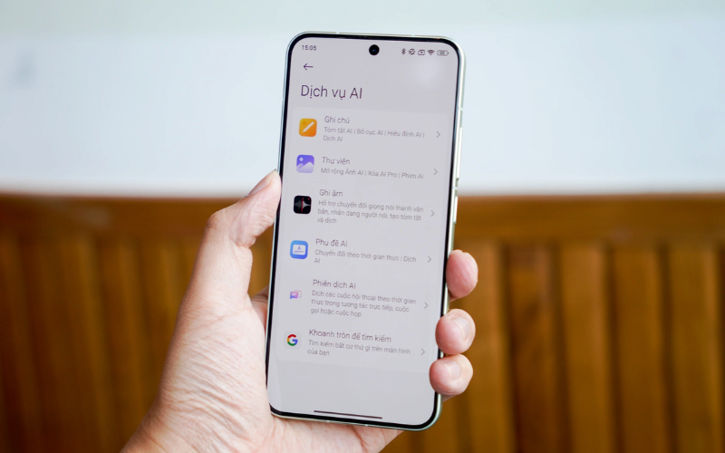 Tính năng AI trên Xiaomi 15