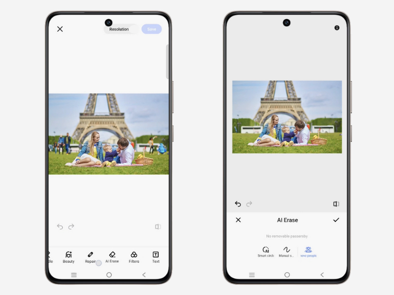 Tính năng Xóa vật thể AI 2.0 trên Vivo V50 Lite