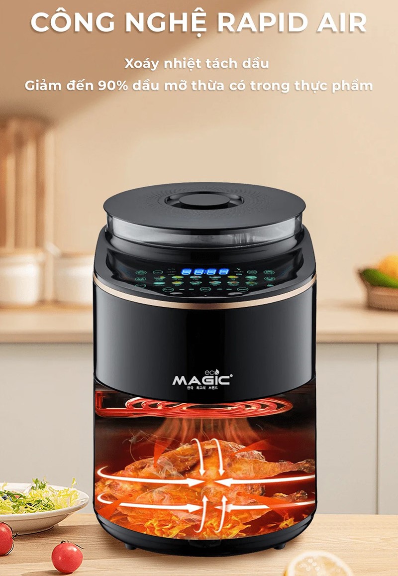 Công nghệ chiên không dầu Rapid Air giúp giảm lượng mỡ thừa