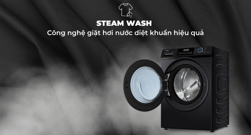 Công nghệ giặt hơi nước trên Máy giặt Aqua Inverter 9.5 kg AQD-A952J.BK