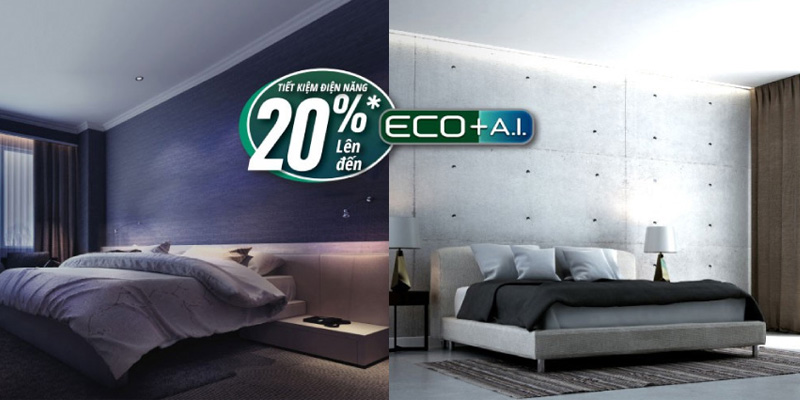 Chế độ AI ECO thông minh tiết kiệm điện năng hiệu quả