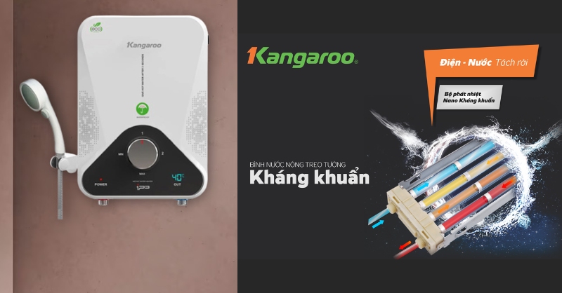 Máy Nước Nóng Kangaroo KG588WP phát ra hồng ngoại