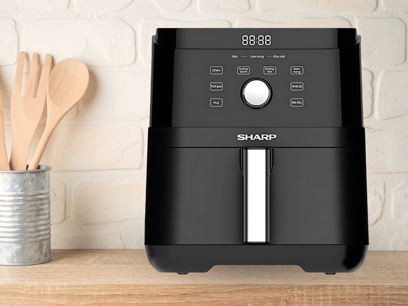 Nồi Chiên Không Dầu Sharp KF-AF60EV-BK 6 Lít