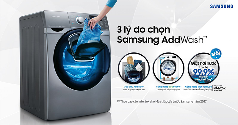 Các tính năng, tiện ích bổ sung máy giặt Samsung