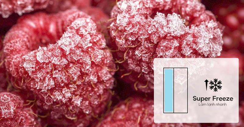Tủ lạnh Casper tích hợp Chế độ làm đông nhanh Super Freeze