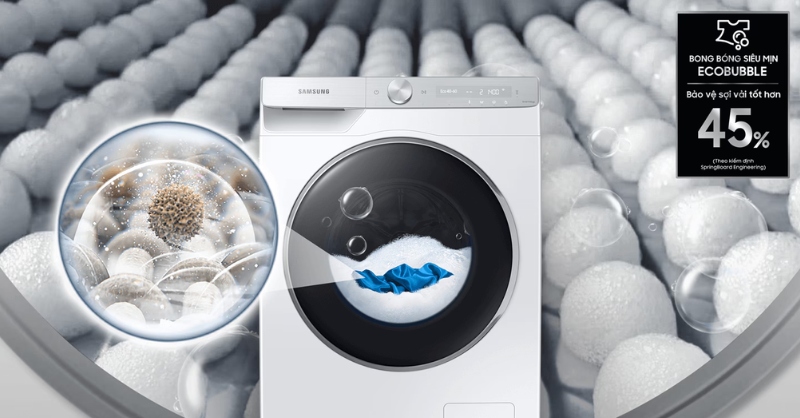 Công nghệ bong bóng siêu mịn EcoBubble trên Máy Giặt Samsung