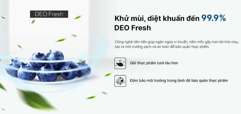 Công nghệ DEO Fresh giúp tủ lạnh Aqua loại bỏ mùi hôi