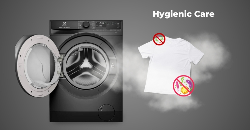 Công nghệ giặt Hygienic hỗ trợ diệt khuẩn mạnh mẽ cho áo quần