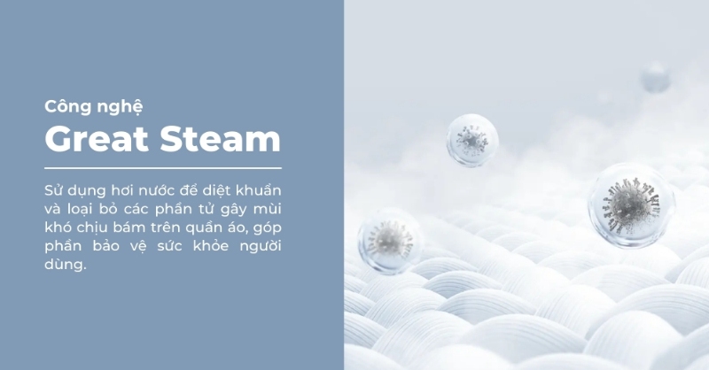 Công nghệ Great Steam trên máy giặt Toshiba